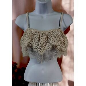Victoria's Secret Dream Angels Medium Ivory/Cream Lace Bralette Sexy Summer